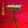 Šachový stolík Elegance chess table  svetlý + figúrky